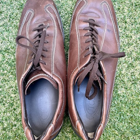 Tod's brown leather driving shoes 9 US men - Picture 1 of 4